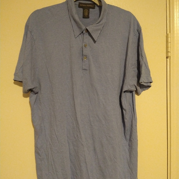 Banana Republic Striped Short Sleeve Polo Shirt Men's sz XL. - Picture 3 of 4